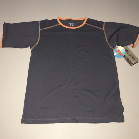 Columbia Mountain Tech Ringer Tee Grey/Orange Med - Picture 1 of 6